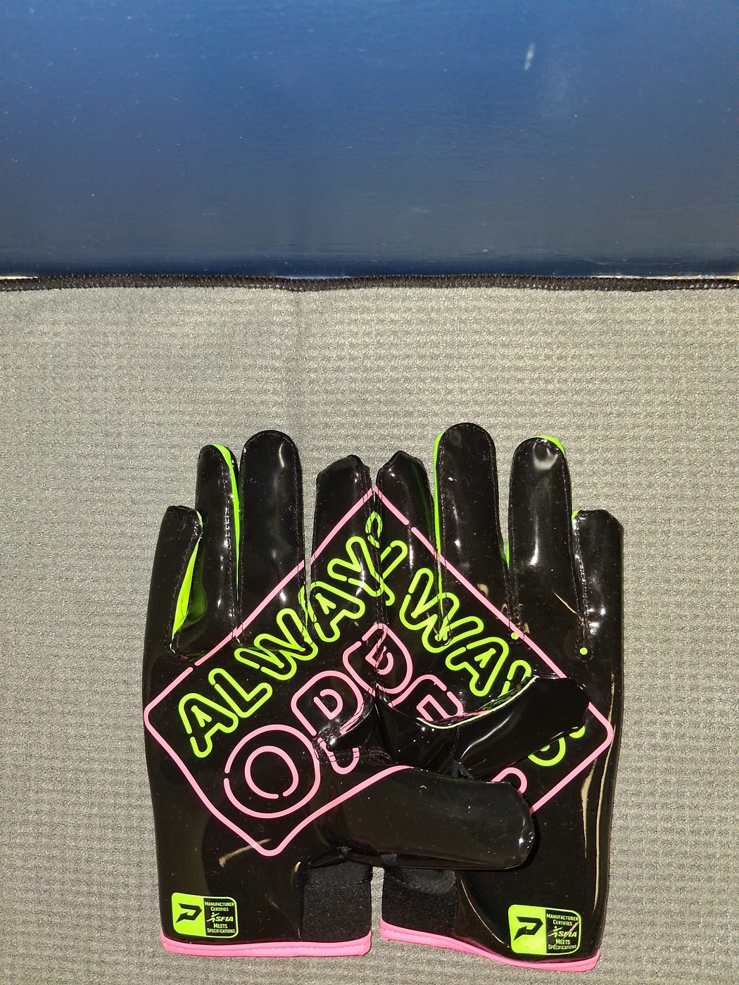 Phenom Always Open Football Gloves, palm