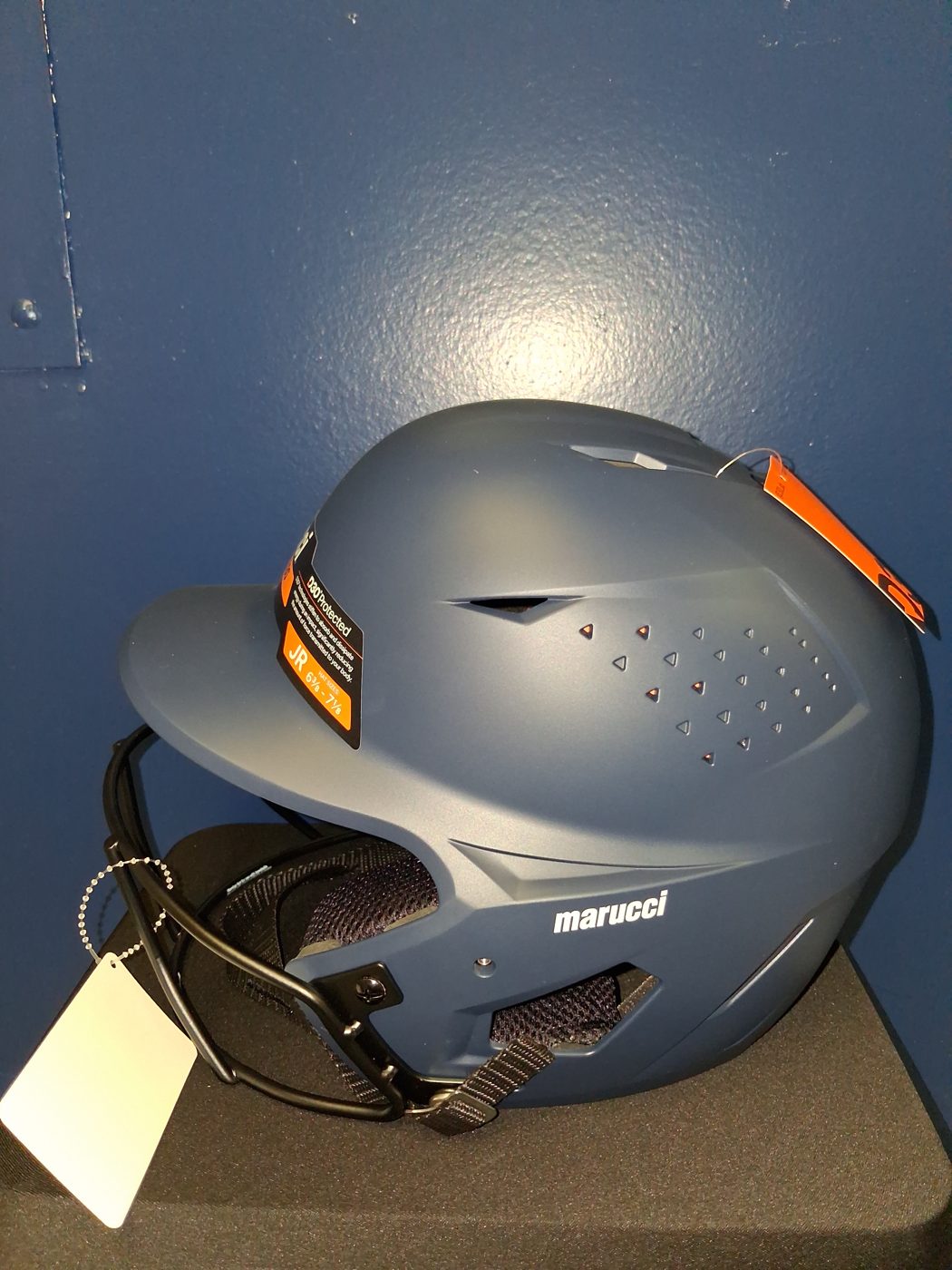 Marucci Duravent D3O Fastpitch Helmet, Navy, side
