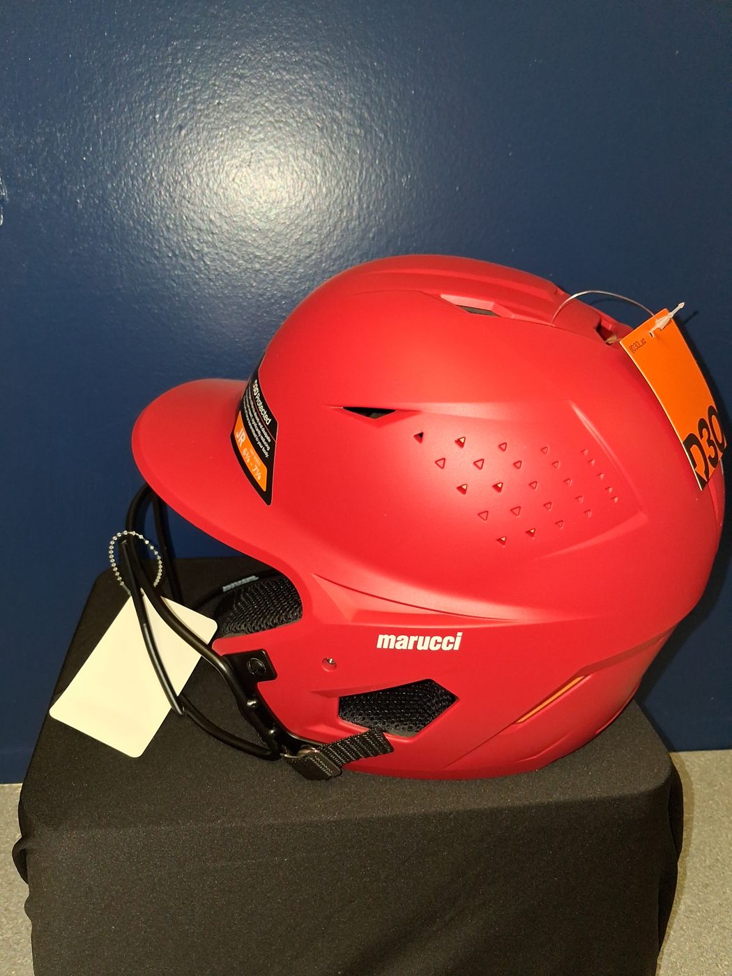 Marucci Duravent D3O Fastpitch Helmet, Red, side