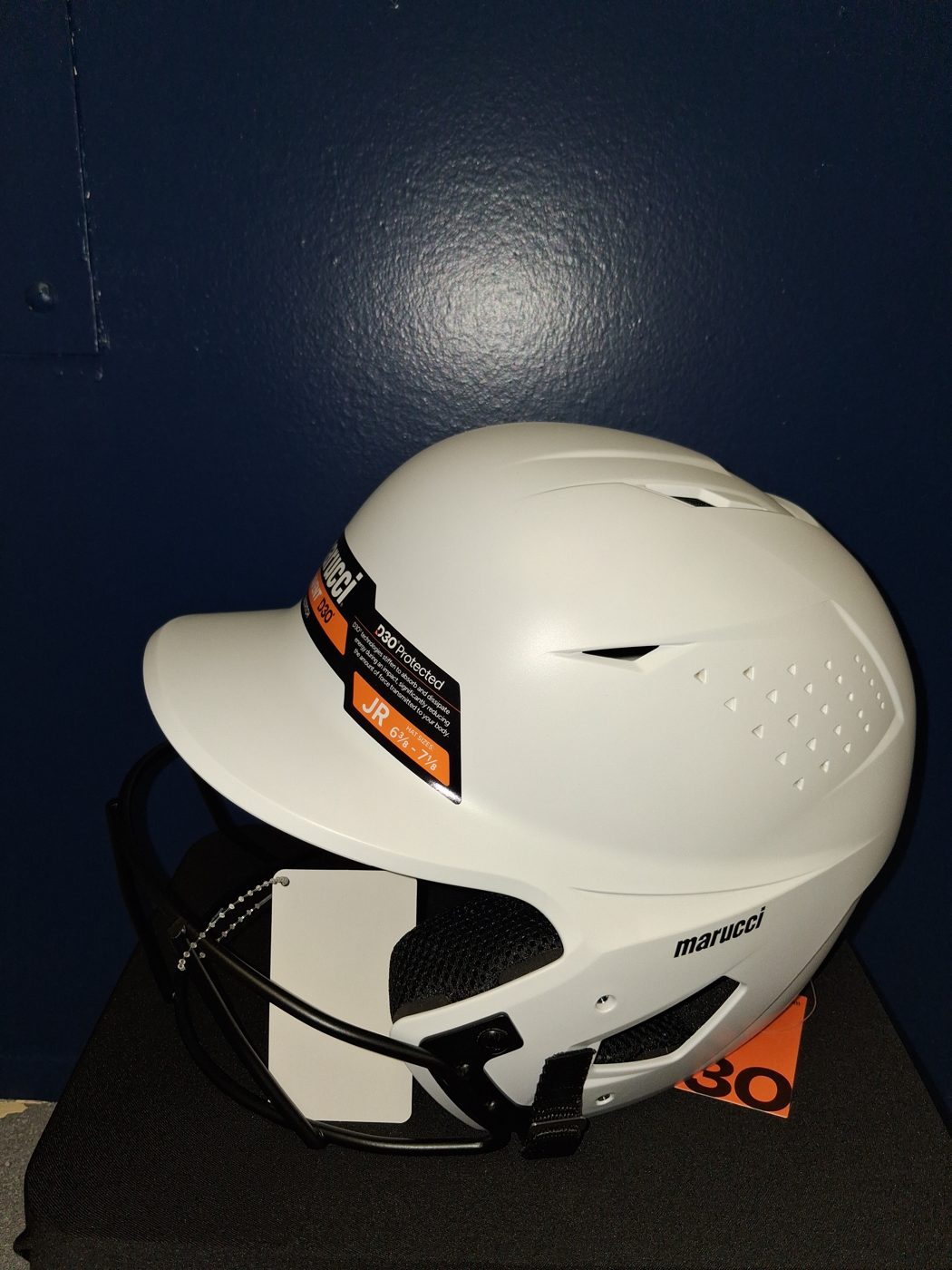 Marucci Duravent D3O Fastpitch Helmet, White, side